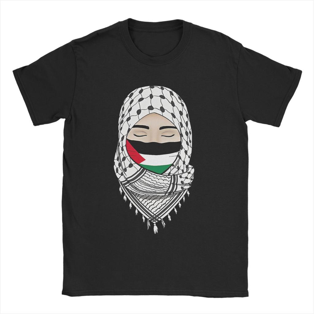 Palestina Gaza Palestinská vlajka Tričko Letní trička Dospělé Bavlna O-výstřih 4XL 5XL 6XL Top Trička Krátký rukáv Úžasné tričko