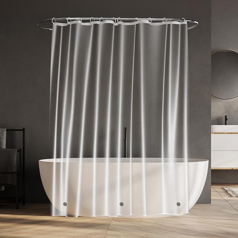 Blue Water Cube 3D PEVA Waterproof Shower Curtain