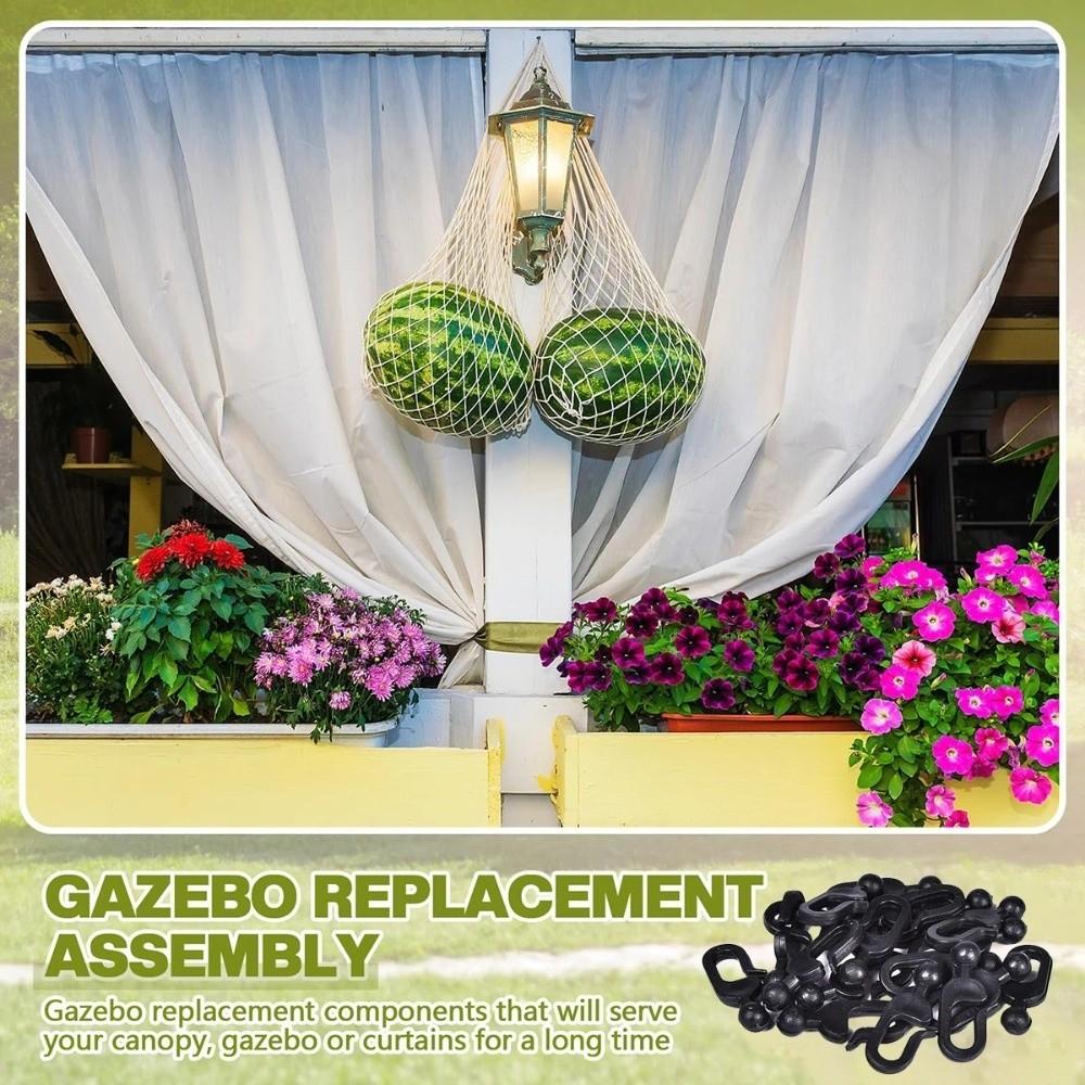 20pcs Rustproof Curtain Hooks Smooth Sliding Hook Accessories Mosquito Netting Rings  Tent