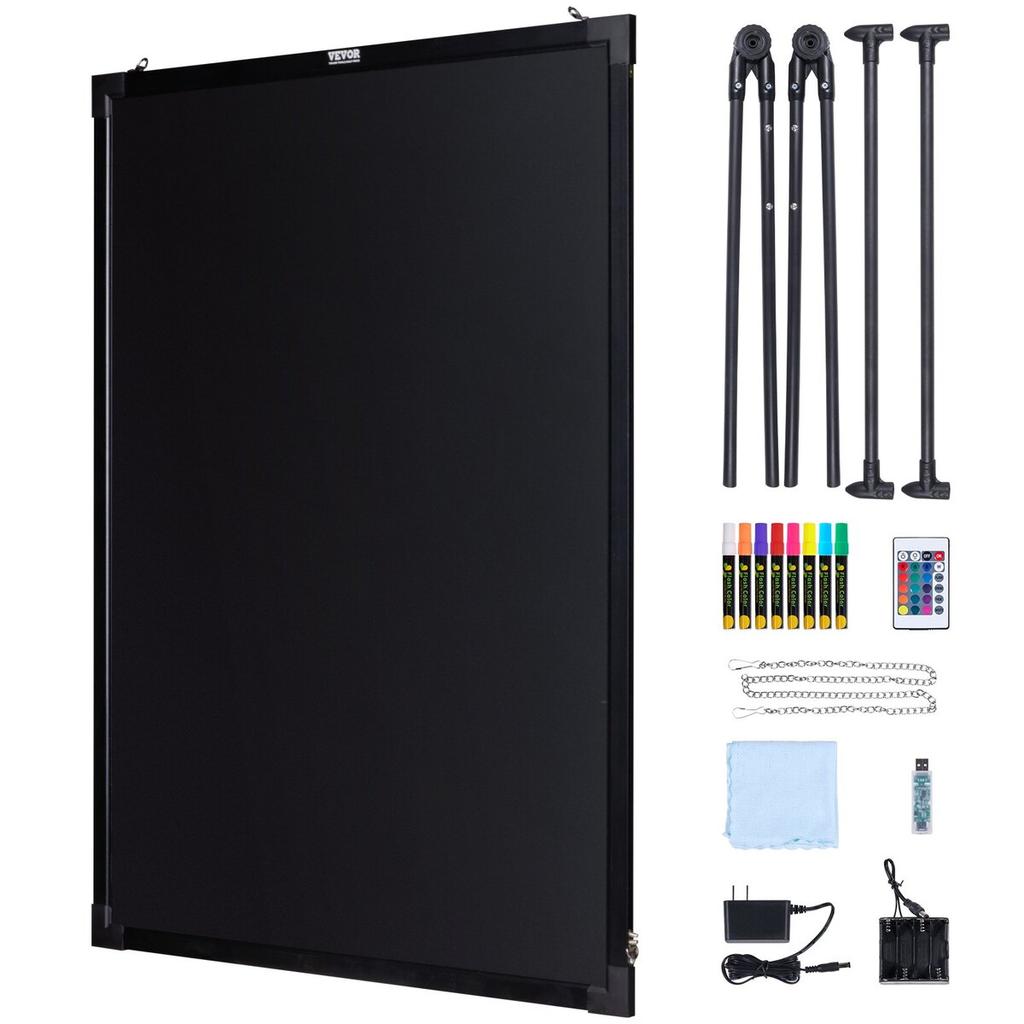 LED Message Writing Board 81.3x61 Cm Illuminated Erasable Lighted Chalkboard