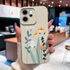 For Oppo Reno 14F 5G Phone Case Sunflower Patterns Soft Liquid Silicone Shell For OppoReno14F 14 F Camera Coverage Durable Capa