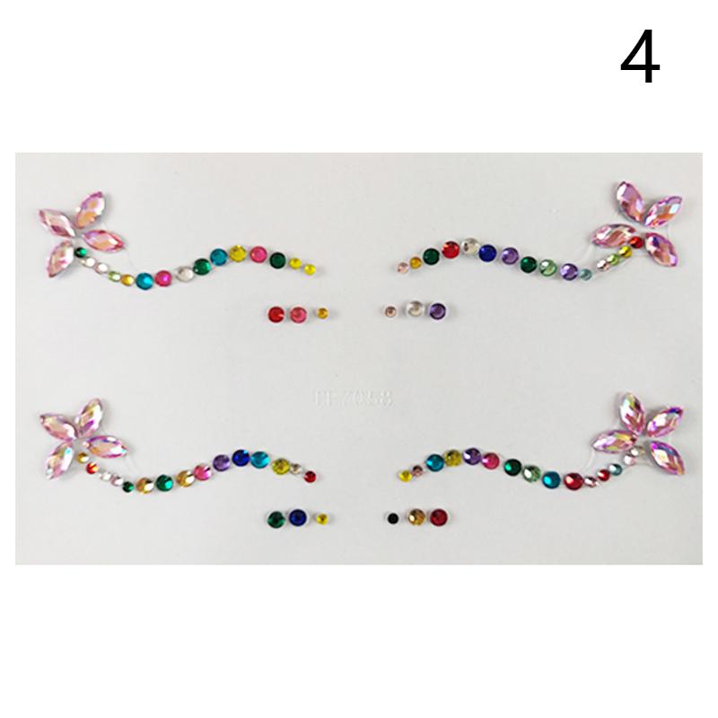 

3D наклейки для глаз, украшения лица, наклейки для вечеринки, макияжа, алмазные маски, временные татуировки, наклейки своими руками as the picture