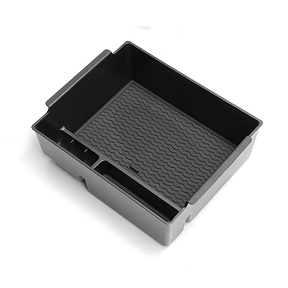 Center Armrest Storage Box Organizer Tray For Mitsubishi Triton 2024-2025 Black