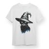 Women'S T Shirt With Magic Cat White 100 Cotton