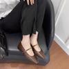French Retro Mary Jane Shoes Women's New Spring and Autumn Season Square Head Shallow Mouth Word with Thick Heel Single Shoes with Skirt