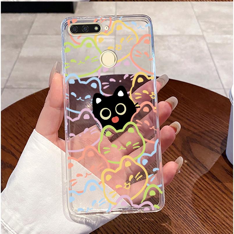 Casing For Huawei Honor 7A Pro AUM-L29 Phone Case Luxury Cute Love Heart Rabbit Funny Clear Transparent Silicone Soft TPU Cover