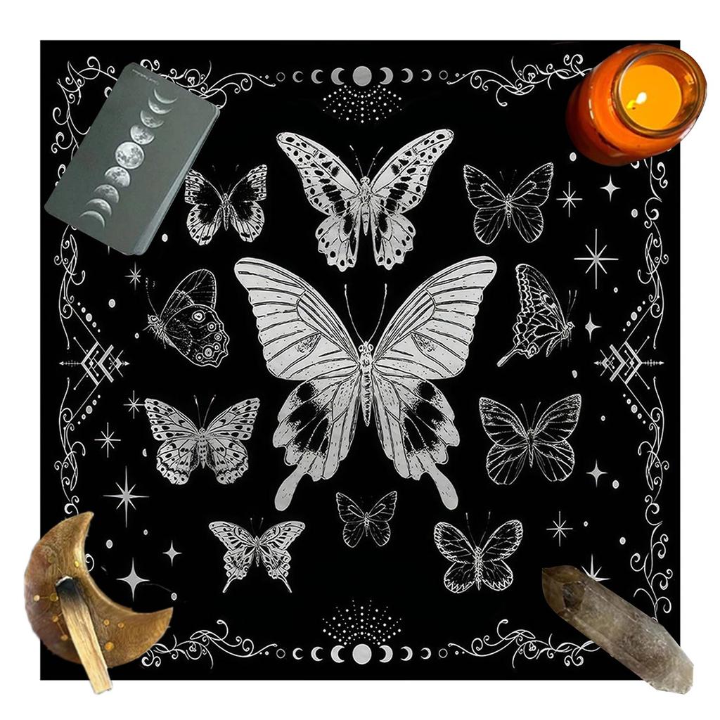 Divinations Tablecloth Butterfly Astrologys Tarots Cards Tablecloth Altars Cloth Divinations Board Game Accessory