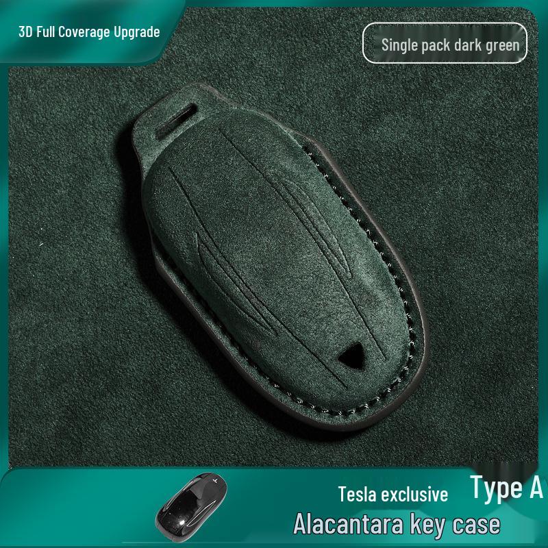 Suede Full Wrap Key Cover for Tesla Model Y/3/Model X