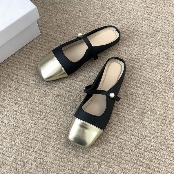 Fashion Casual Woman Shoe Slip-on Round Toe Female Footwear Summer Slip On New Retro Dress Mary Janes Flat Slipper Slides Retro Woman Sh