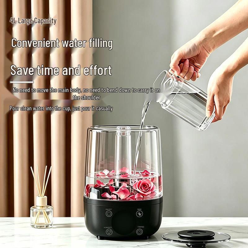 4L Smart Humidifier: High Mist Output, Compact Desktop Aromatherapy Unit for Indoor Use