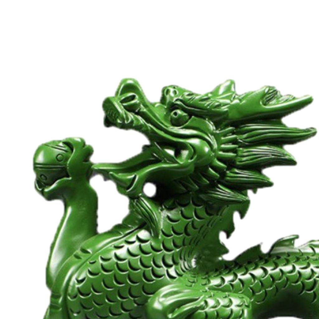Hand-Carved Chinese Dragon Figurine Fengshui Ornament