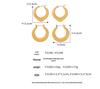 European-American Style Geometric Gold-Plated Titanium Steel U-Shaped Earrings for Women