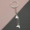 Elegant Fishbone Keychain Charm Pendant with Polished Fashion Accessory Portable for Comfortable Grip and Durability