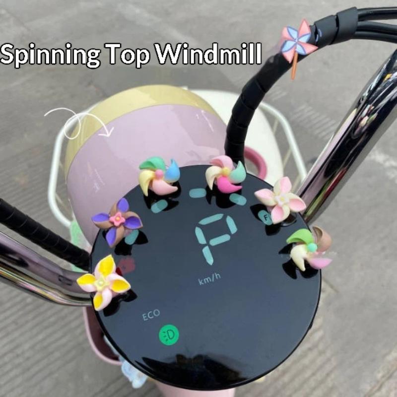 Funny Mini Colorful Spinning Windmills Random Color Lightweight Wind Toys for Family Outdoor Gathering Yard Garden Decor