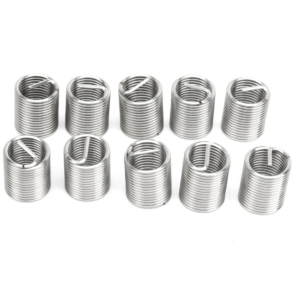 10Pcs Thread Repair Inserts Steel Wire Protection Sleeve Hardware Fastener M18 x 2.0 x 2D