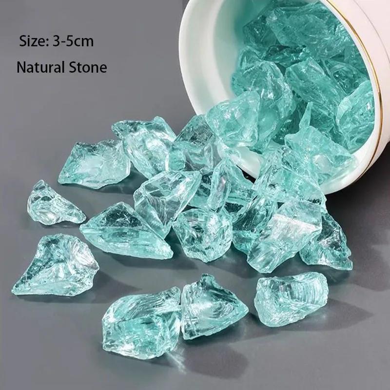 

200 г Натуральный Декор для Аквариума Камень Скала Ландшафтный Дизайн Аквариум Цветной Камень Украшение для Аквариума about 200g синий