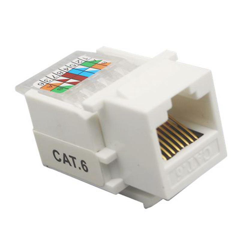 No-Punch CAT6 RJ45 Netzwerkkabelmodul & Gigabit-Einbaubuchse