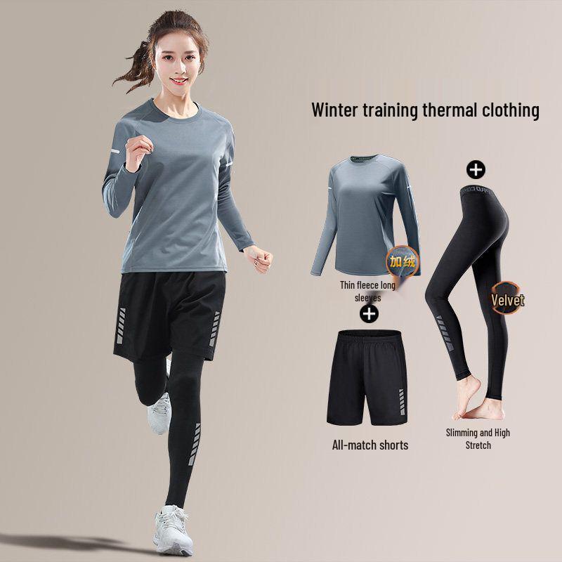 

Women s Autumn Winter Warm Long Sleeve Sports Suit - Plus Size for Outdoor Running and Yoga 3XL (160-180 lbs)