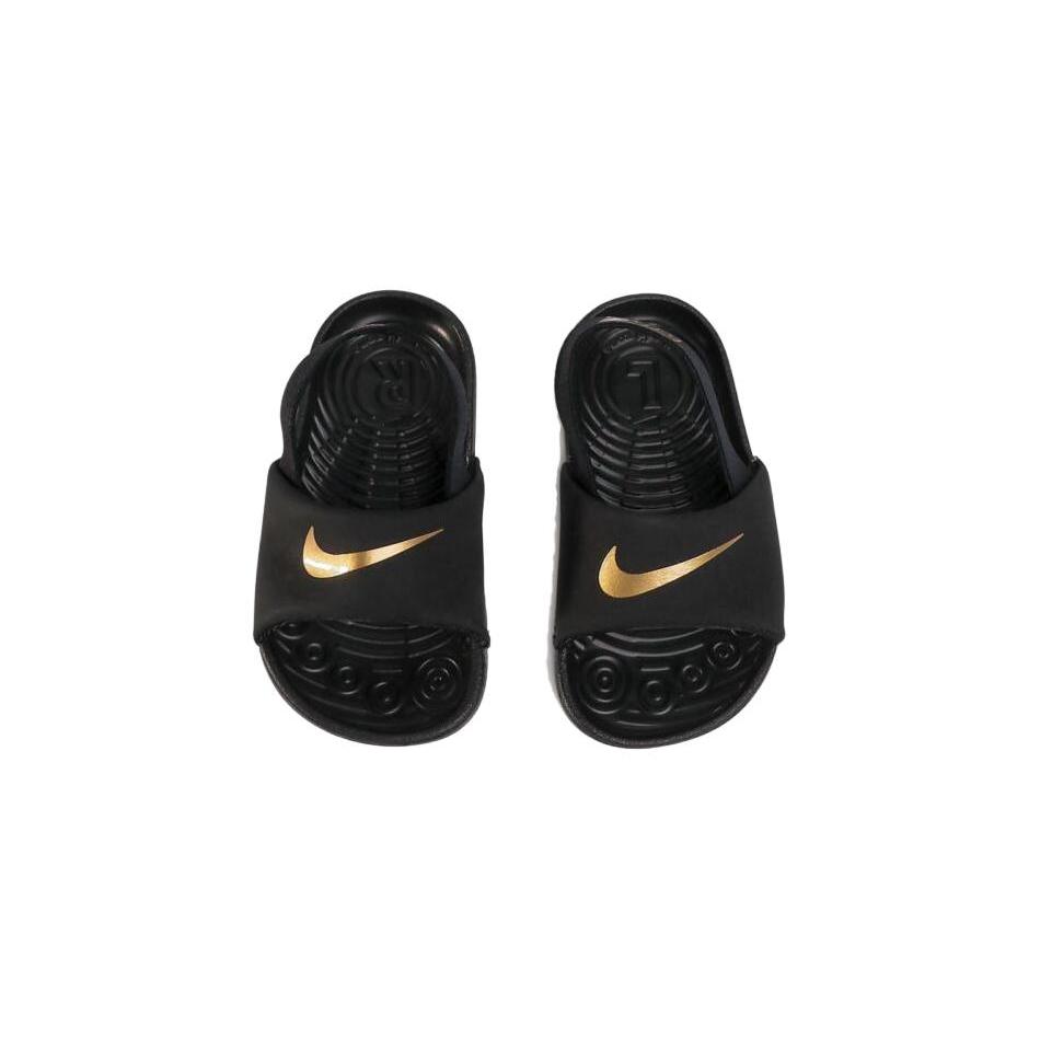 Nike Kawa Low top Toddler Shoes Black Gold Infant And Toddler BV1094-003