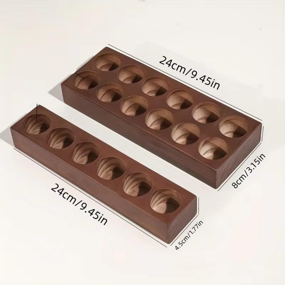 Heavy-Duty Essential Oil Bottle Rack 6 or 12-Slot Natural Wood Perfumes Stand Multi-Purpose Large Capacity Desktop Display Rack