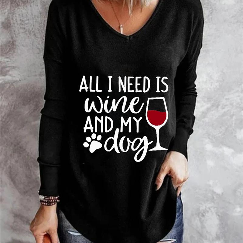 Size Shirt Plus T Print Vintage Cartoon 3d Tees Long Sleeve Loose Top Women Autumn V Neck Tshirts