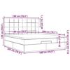 VidaXL Cadre de lit ottoman avec matelas gris foncé 180x200cm velours, cadre de lit, cadre de lit rembourré, cadre de lit 3313488