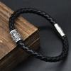 Men Leather Viking Bracelets Rune Charms Beads Valknut Amulet DIY Bracelets Bangles Jewelry