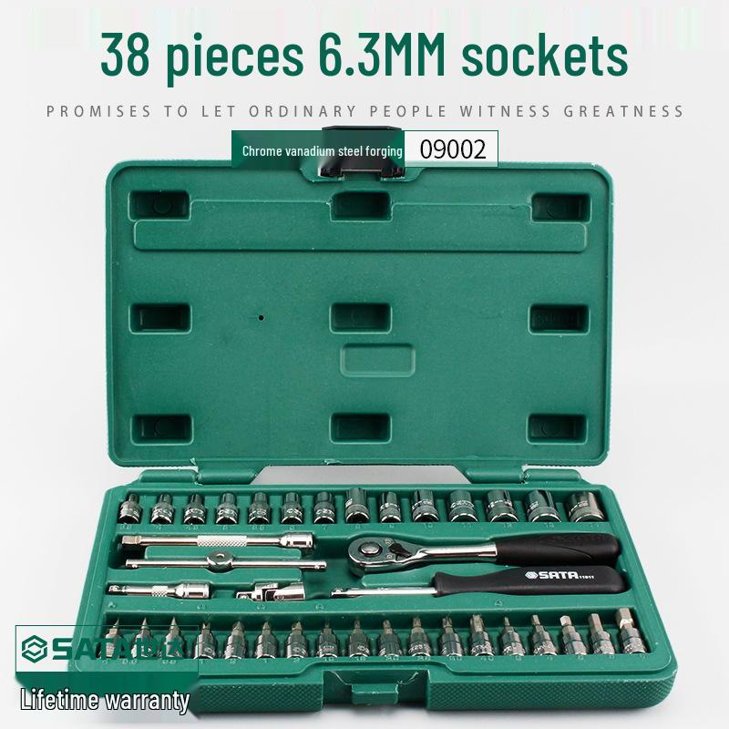 SATA Shida Tools 36-Piece & 52-Piece Small Fly 6.3mm Socket Set (Models 09001 & 09002) 09521 (21-piece 6.3mm socket set)