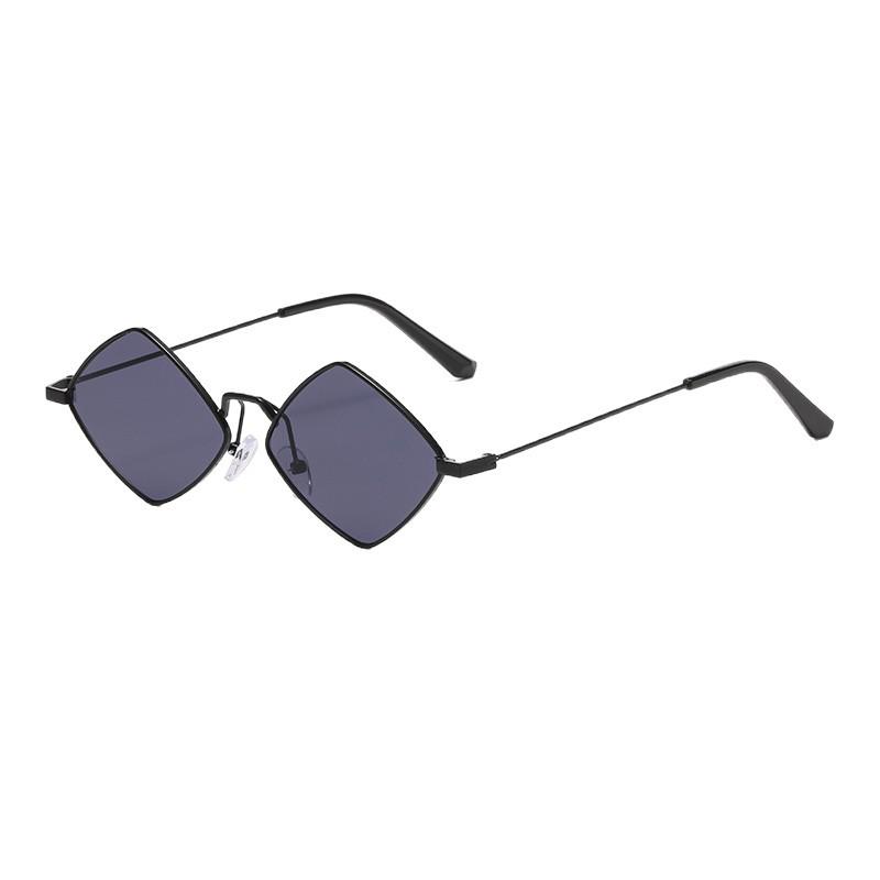New Trendy Small Frame Metal Sunglasses - Hip Hop Disco Retro Diamond Design