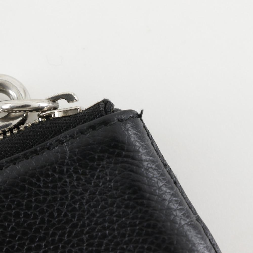 BALENCIAGA logo Clutch bag 593815 black leather unisex Used