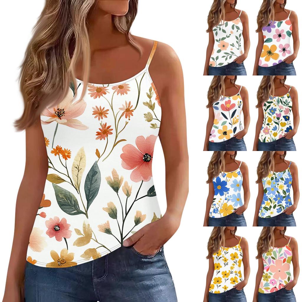 Women's Low-necked Sleeveless Vest U-neck T-shirt Suspenders