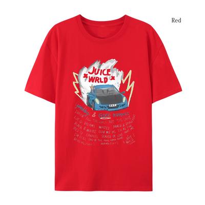 Camiseta de Algodón 100% para hombre y mujer, camiseta de rapero Juice Wrld, camiseta de moda urbana, camiseta popular de hip-hop