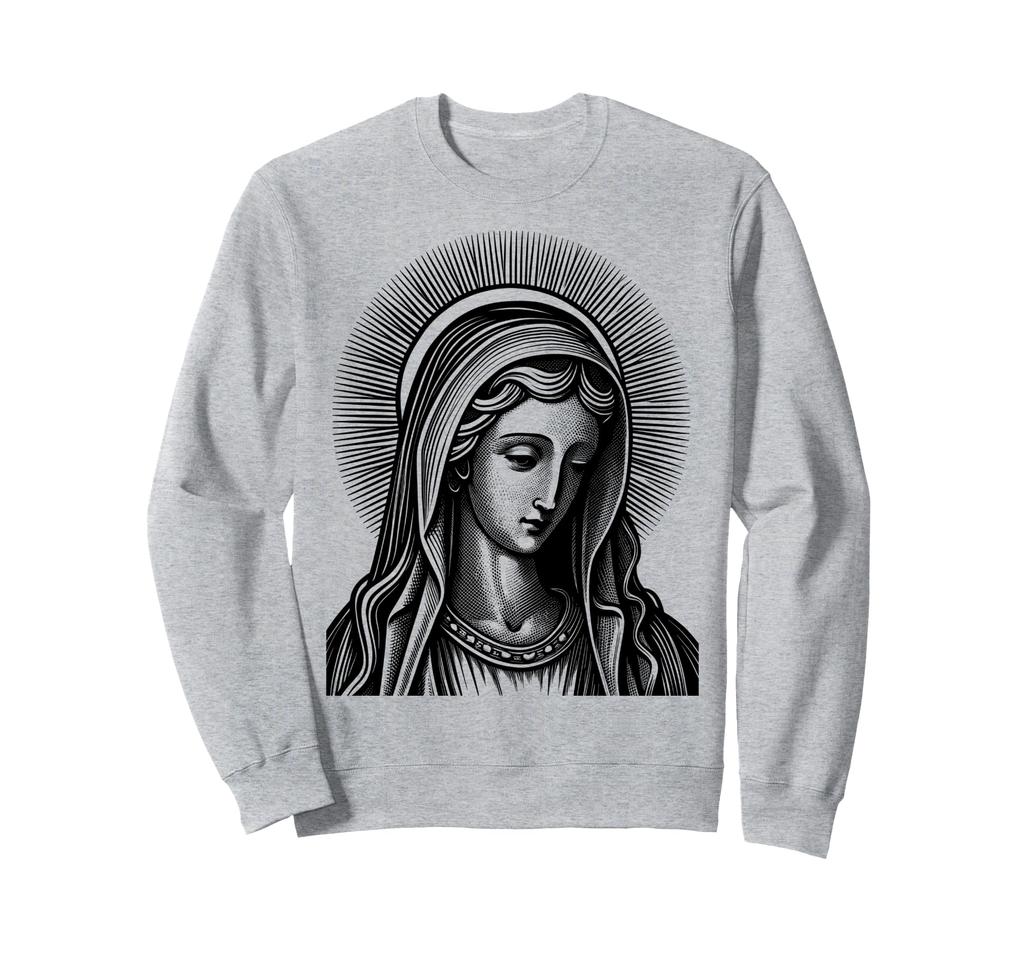 Our Lady of Lourdes Traditional Symbol Mother Sweatshirt