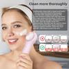 Face Wash Instrument Waterproof Silicone Face Wash Brush Ultrasonic Face Massage Beauty Instrument Hot Compress Electric Cleanser