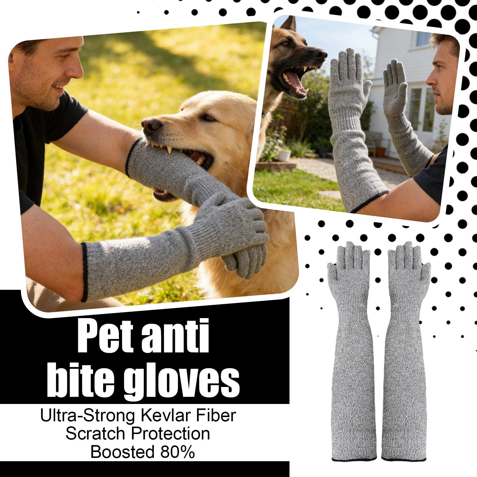 

Pet Handling Gloves – Animal Grooming Arm Sleeves Animal Gloves Proof, -Scratch & Resistant Arm One Size