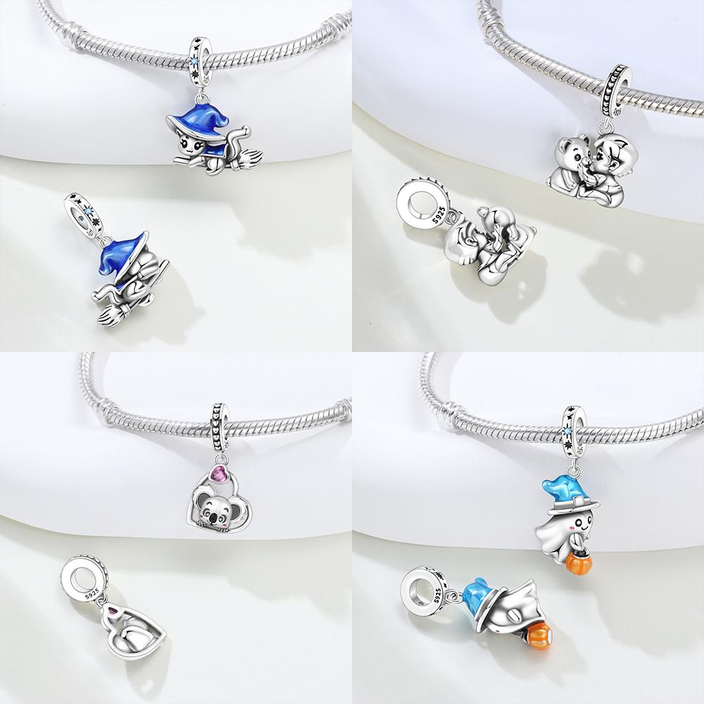 Original Penguin Pendant Flying Dragon Ghostly Dinosaur Charm Copper Beads Fit Bracelet Jewelry Diy Women Accessory Gift