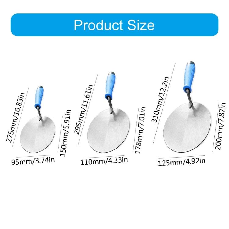 3pcs Stainless Steel Trowel Kit Suitable for Bricklaying and Plastering with Comfortable Grip Handle Wall Floor Leveling