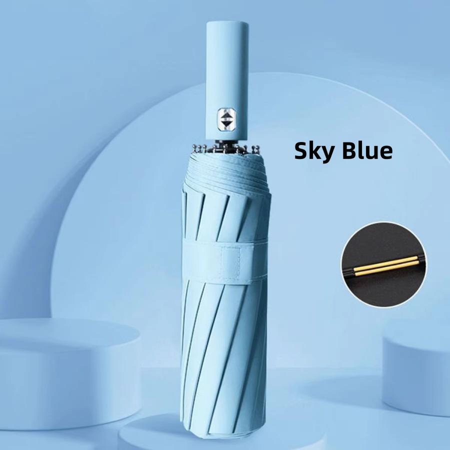 24 Bones 106cm Automatic Umbrella for Men and Women Outside Large Folding Rain and Sunshine Umbrella