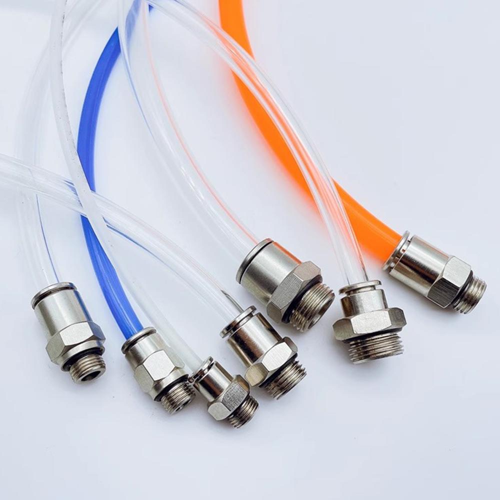 PC-G Thread G1/8 1/4 3/8 1/2 PU Gas Pipe 6 8 10 12mm With Sealing Ring 8-G02 Pneumatic Quick Connector All Copper Nickel Plated