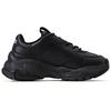 MLB Big Ball Chunky A Faux Leather Vintage Print Comfortable Non-Slip Low-Top Dad Shoes Unisex Sneaker Black 3ASHC101N-50BKL