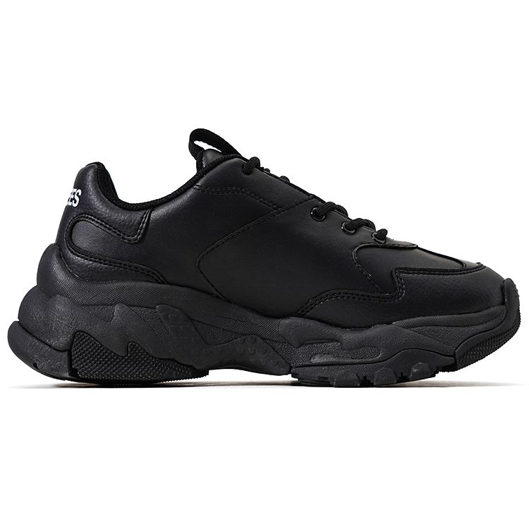 MLB Big Ball Chunky A Faux Leather Vintage Print Comfortable Non-Slip Low-Top Dad Shoes Unisex Sneaker Black 3ASHC101N-50BKL