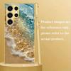 Beach electroplated glass phone case suitable for Samsung Galaxy S26 S25 S24 S23 S22 S20 FE/Ultra/Plus anti drop back cover