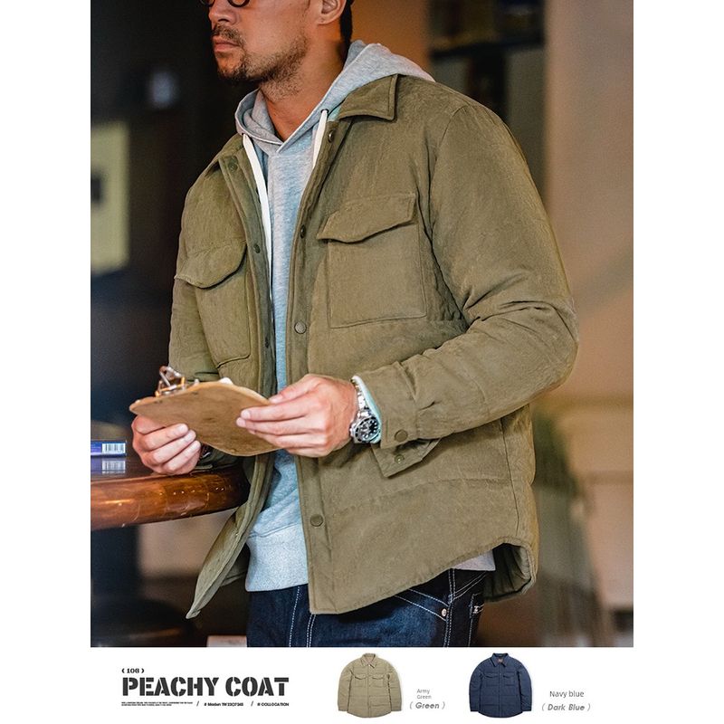 Madden Peach Skin Fabric Comfortable Heattech Thickened Autumn and Winter Cargo Pants