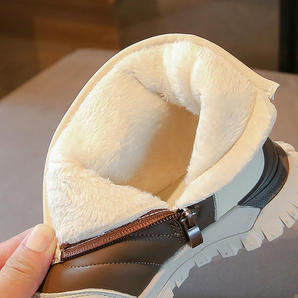 Winter Snow Boots For Children Waterproof Platform Teenager Kid's Plush Boots Thick Warm Boy's Girl's Cotton Shoes Warm Boots