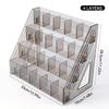 Multifunction Acrylic Desk Organizer DIY Pen Storage with Spacious Compartments for Office and School