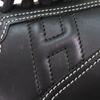 Great HERMES sneakers quick H logo stitch black leather Women 35 192214Z Used