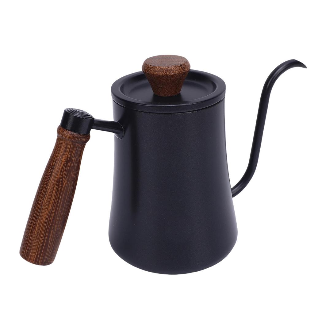 Hand Brew Coffee Kettle 600ML 304 Stainless Steel Narrow Spout Coffee Pot with Scale Insulated Handle for Home Camping