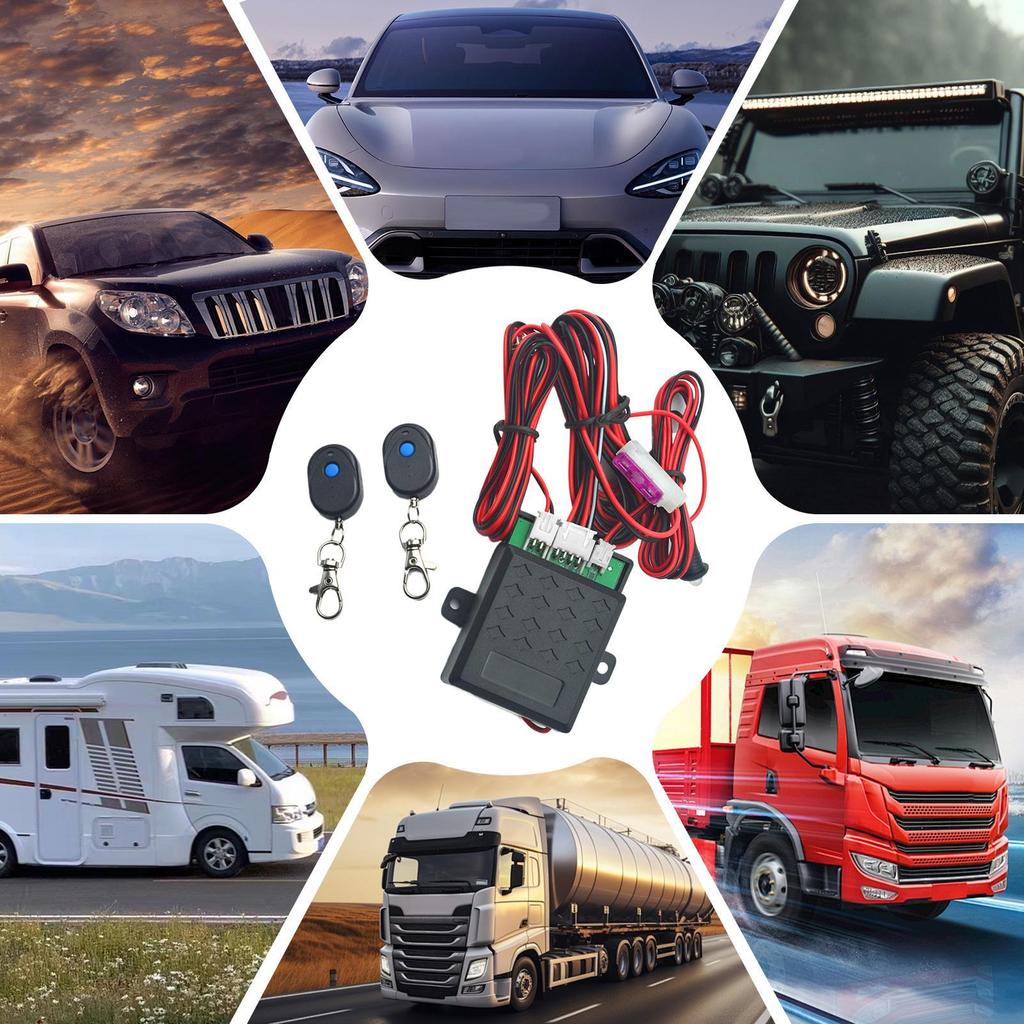 Anti-Hijacking Intelligent Circuit Cut Off Kit Car Remote Control 12V Keyless Access System Auto Unlock Immobilizer Device