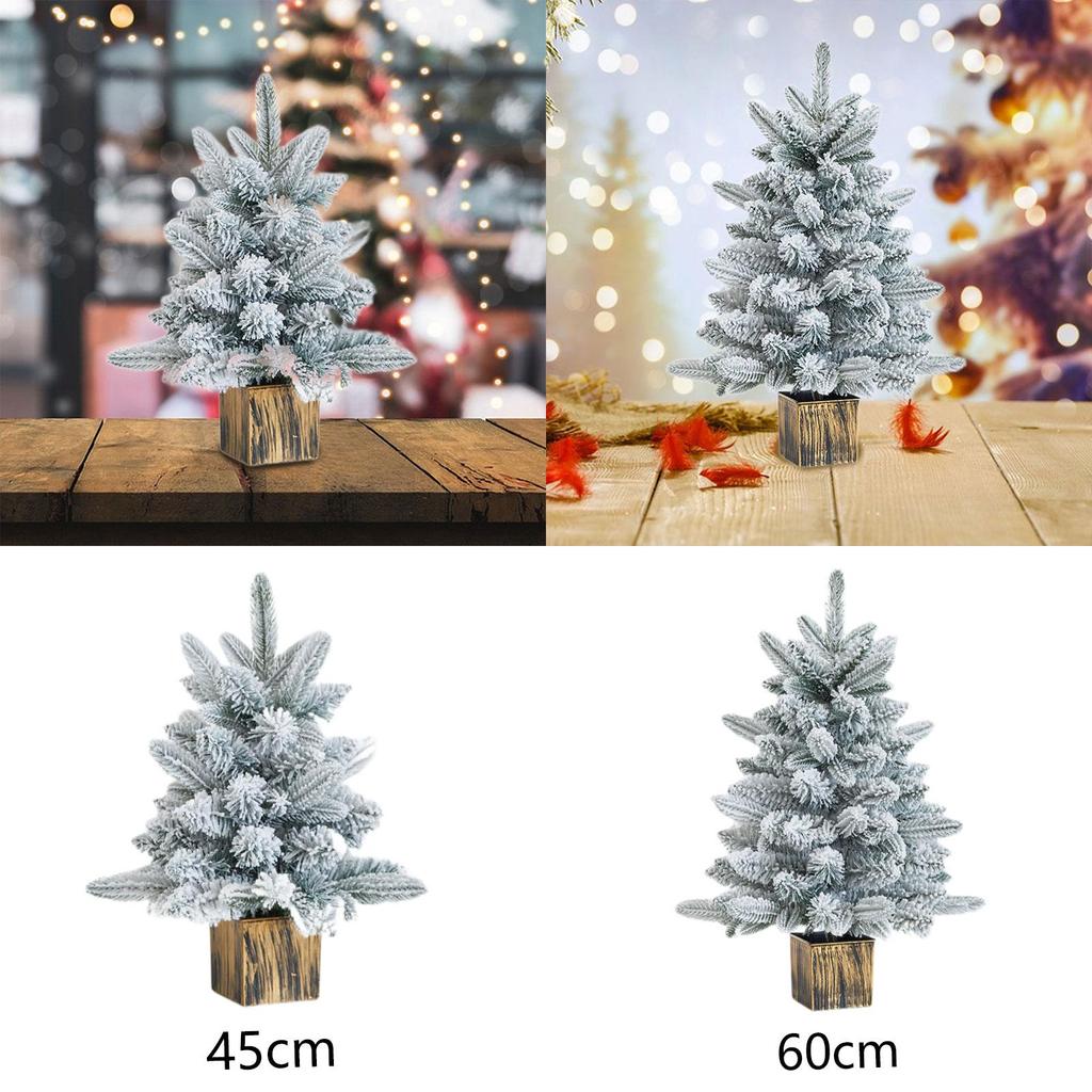 Mini Christmas Tree Artificial Christmas Tree Desktop Xmas Tree Snowy Tree for
