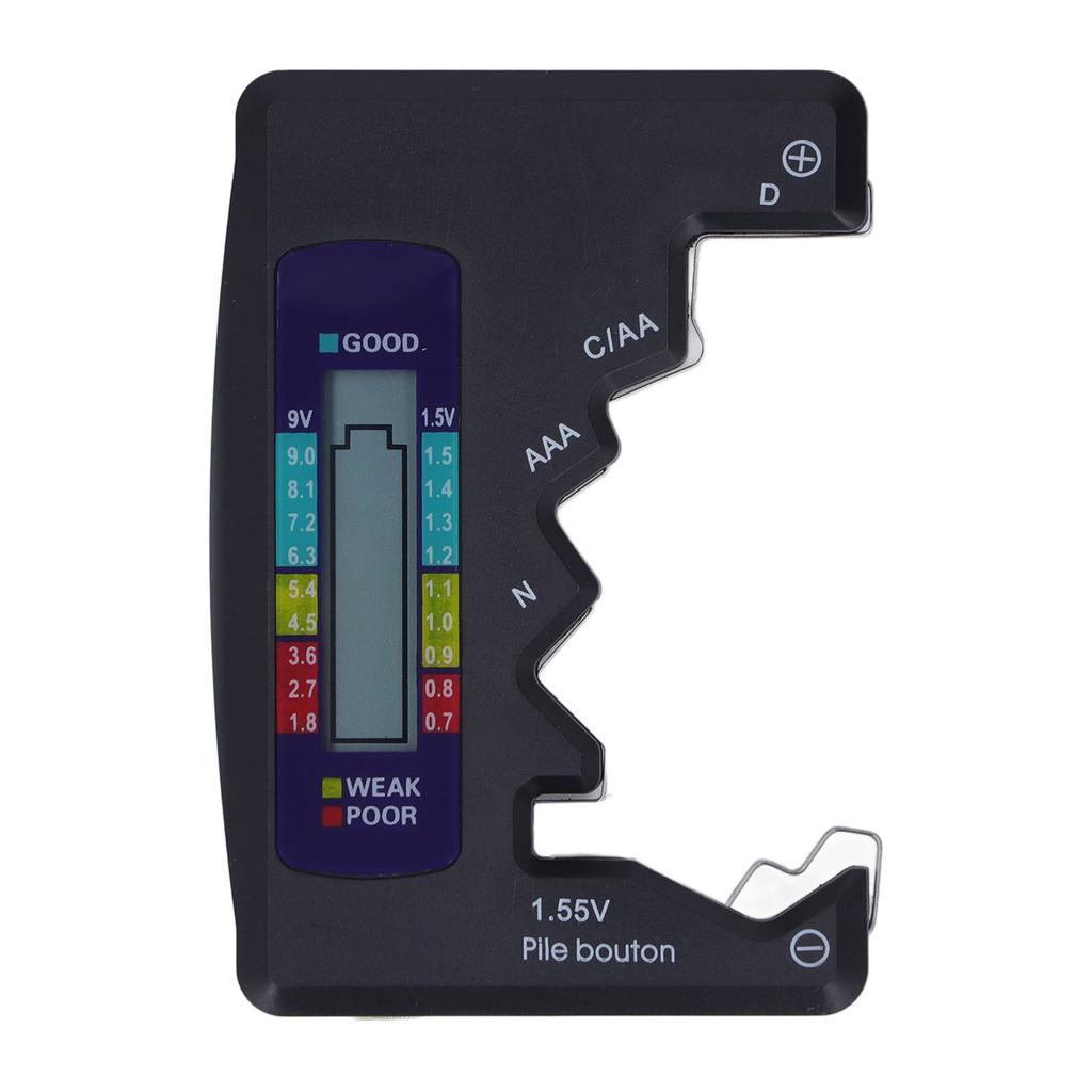 Button Cell Batteries Checker Indicator Digital Battery Tester Sturdy Eco Friendly LCD Screen Compact ABS for Metering